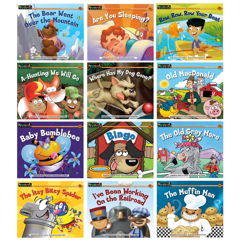 Rising Readers Nursery Rhyme Songs & Stories Leveled Book Set of 12