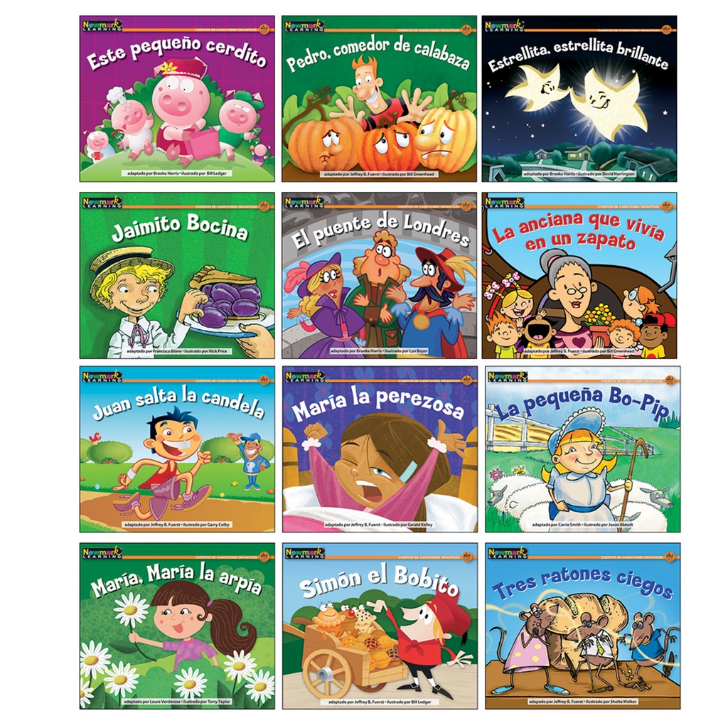 Spanish Rising Readers Nursery Rhyme Tales Leveled Books Set 2