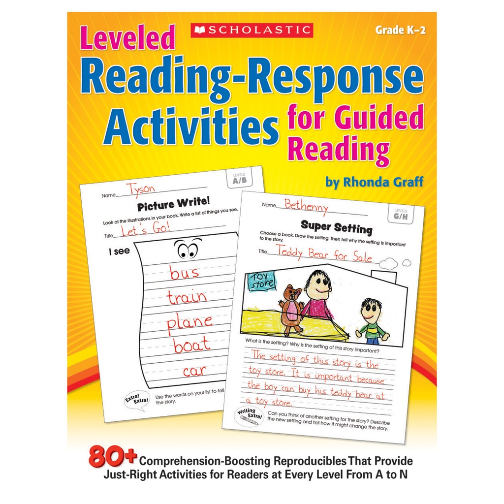 Leveled Reading Response Activities for Guided Reading Grade K-3