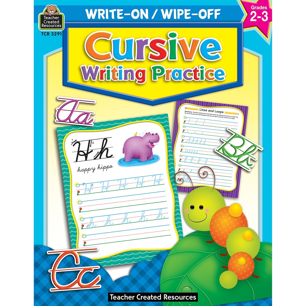 Cursive Writing Practice Write-On Wipe-Off Book Grade 2-3