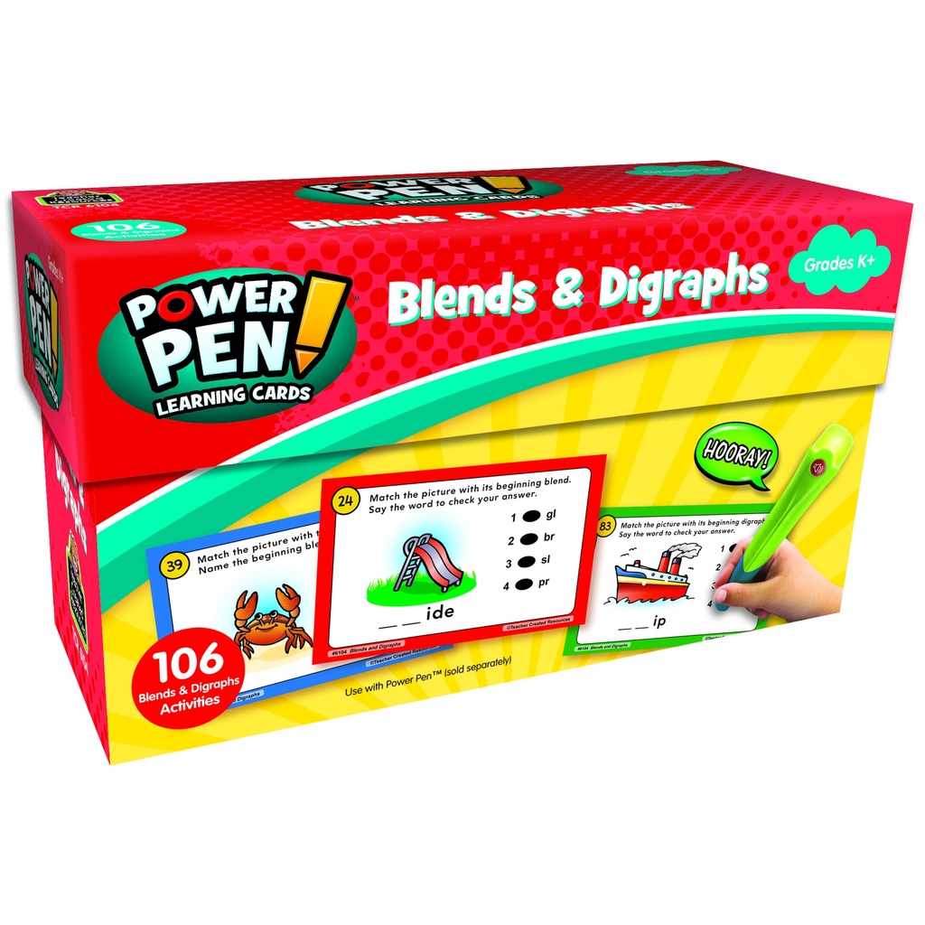 Power Pen™ Learning Cards: Blends & Digraphs