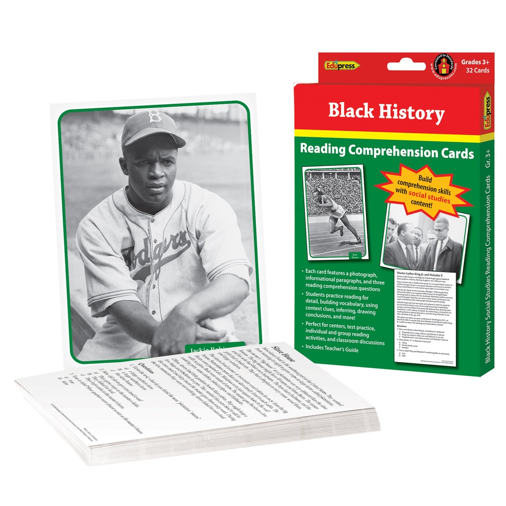 Reading Comprehension Social Studies Cards: Black History