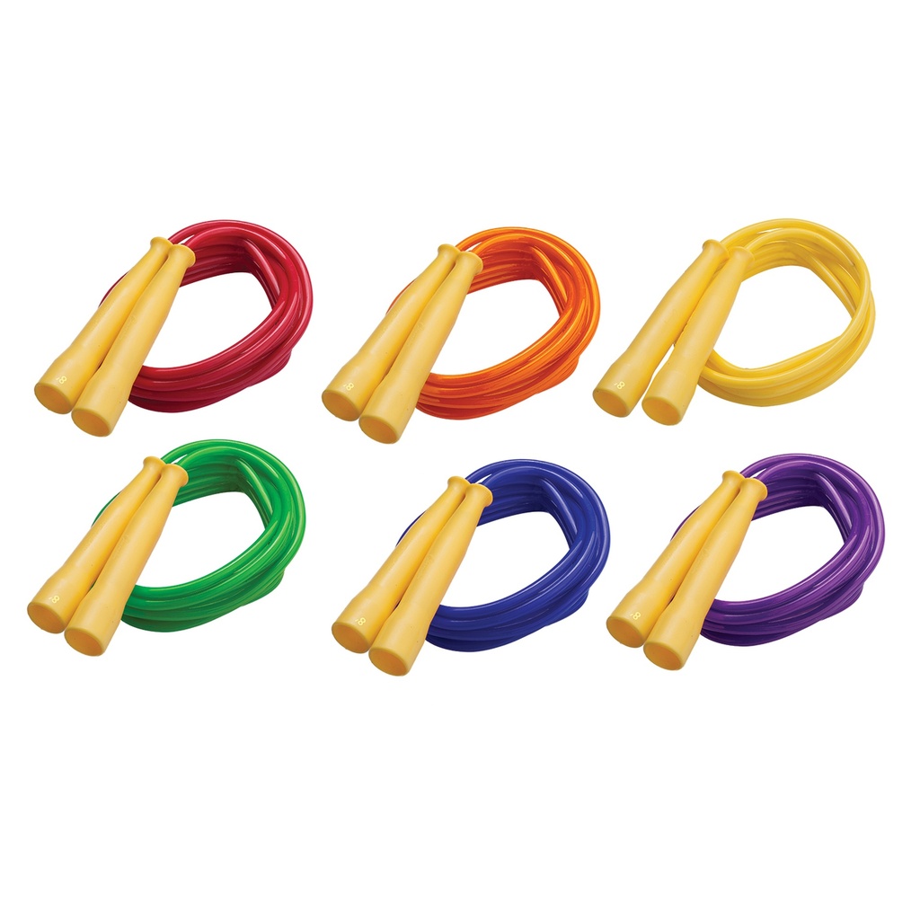 8' with Yellow Handles Licorice Speed Jump Ropes Pack of 6