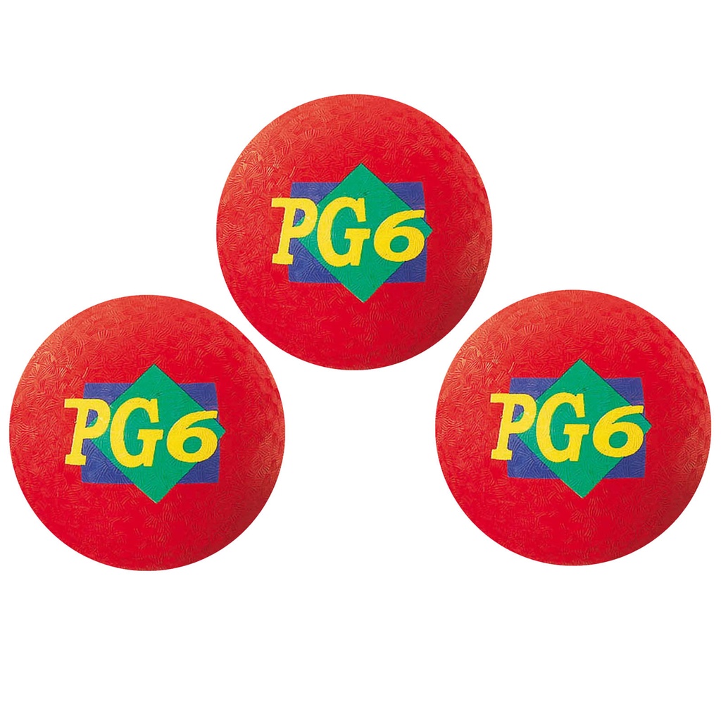 Red 6-Inch Playground Balls Pack of 3