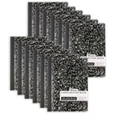 College Ruled Black Marble Composition Books Pack of 12