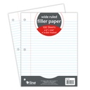 Wide Ruled 8" x 10-1/2" Filler Paper 100 Sheets