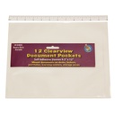 Clear View Self-Adhesive Document Pockets 9" x 12" 12ct