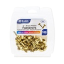 1/2" Brass-Plated Fasteners Pack of 100