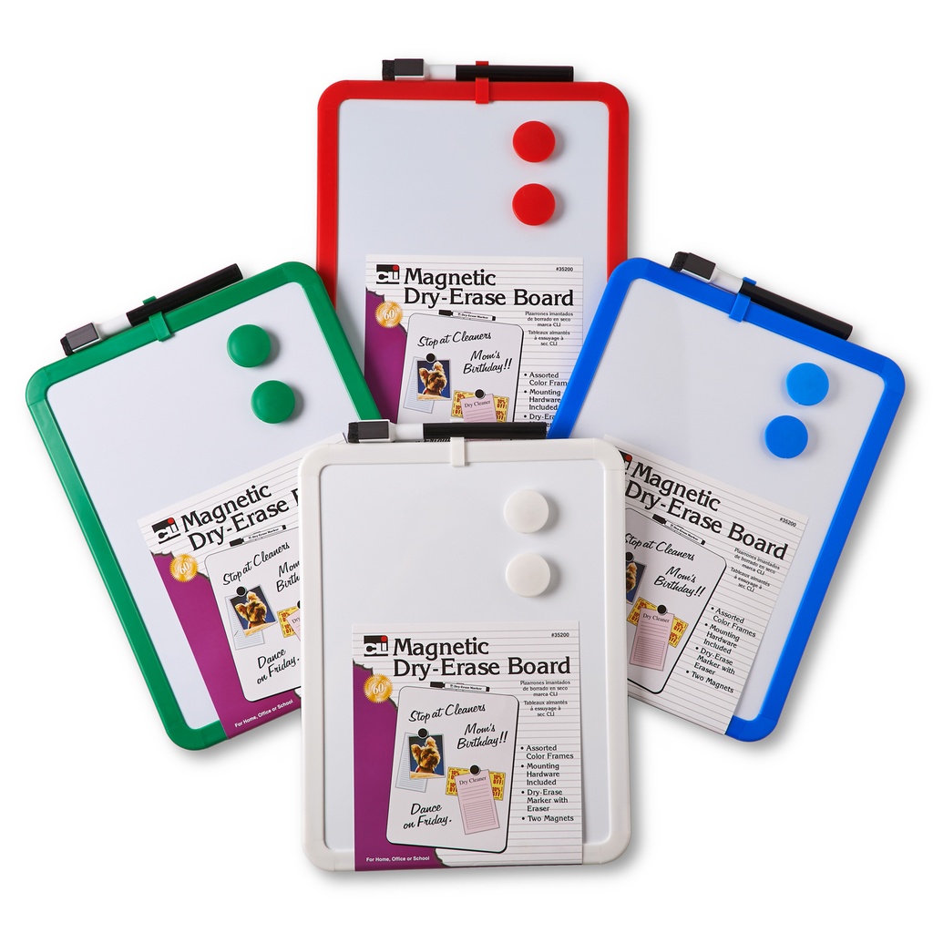 8.5" x 11" Assorted Magnetic Dry Erase Boards Pack of 4