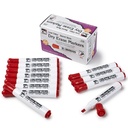 Red Chisel Tip Barrel Style Dry Erase Markers Pack of 12