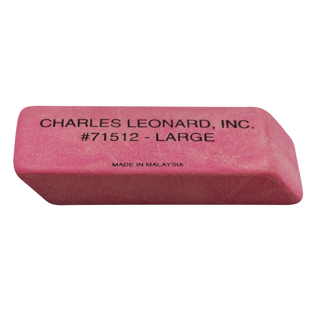 Large Natural Rubber Pink Wedge Erasers Box of 12