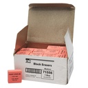 Medium Synthetic Latex Free Pink Block Erasers Box of 60