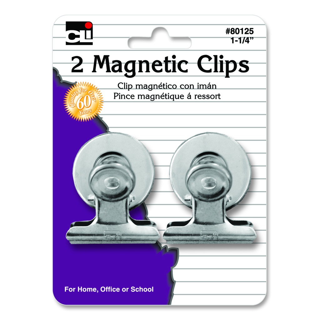 1.25" Magnetic Spring Clips 2 Pack