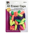 Assorted Pencil Eraser Caps Pack of 40