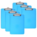 Neon Blue Letter Plastic Clipboards Pack of 6