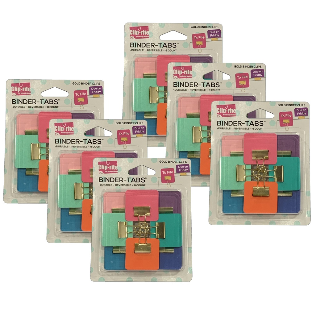 Assorted Gold Plated Binder Tabs 48ct