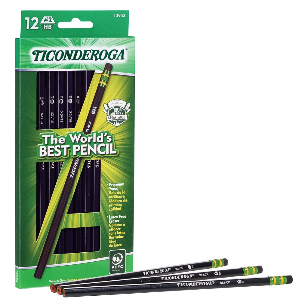 Black Wood-Cased Pencils 12 Count