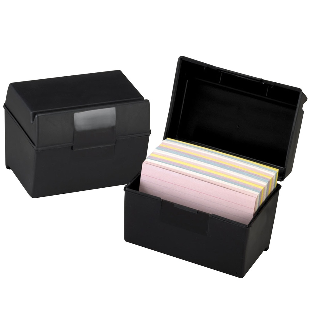 Black 4" x 6" Plastic Index Box