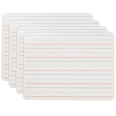 Plain/Ruled 9" x 12" Two-Sided Dry Erase Boards Pack of 4