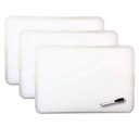 9" x 12" Two-Sided Aluminum Framed Magnetic Dry Erase Boards w/Pen Pack of 3