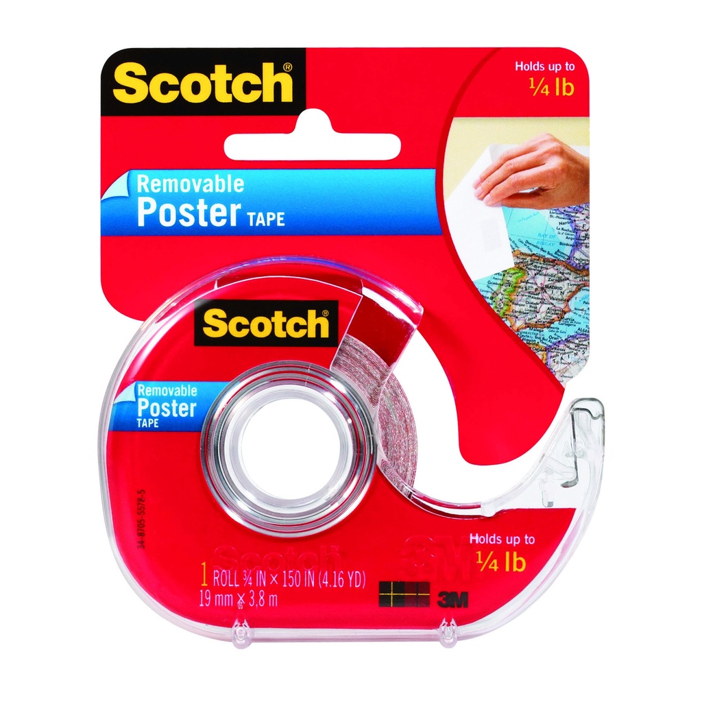 3/4" x 150" Removable Poster Tape with Dispenser