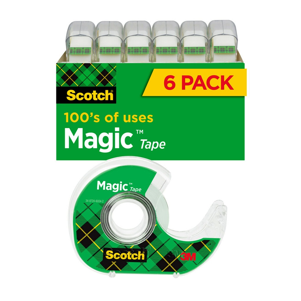 3/4" x 650" Magic™ Tape Pack of 6