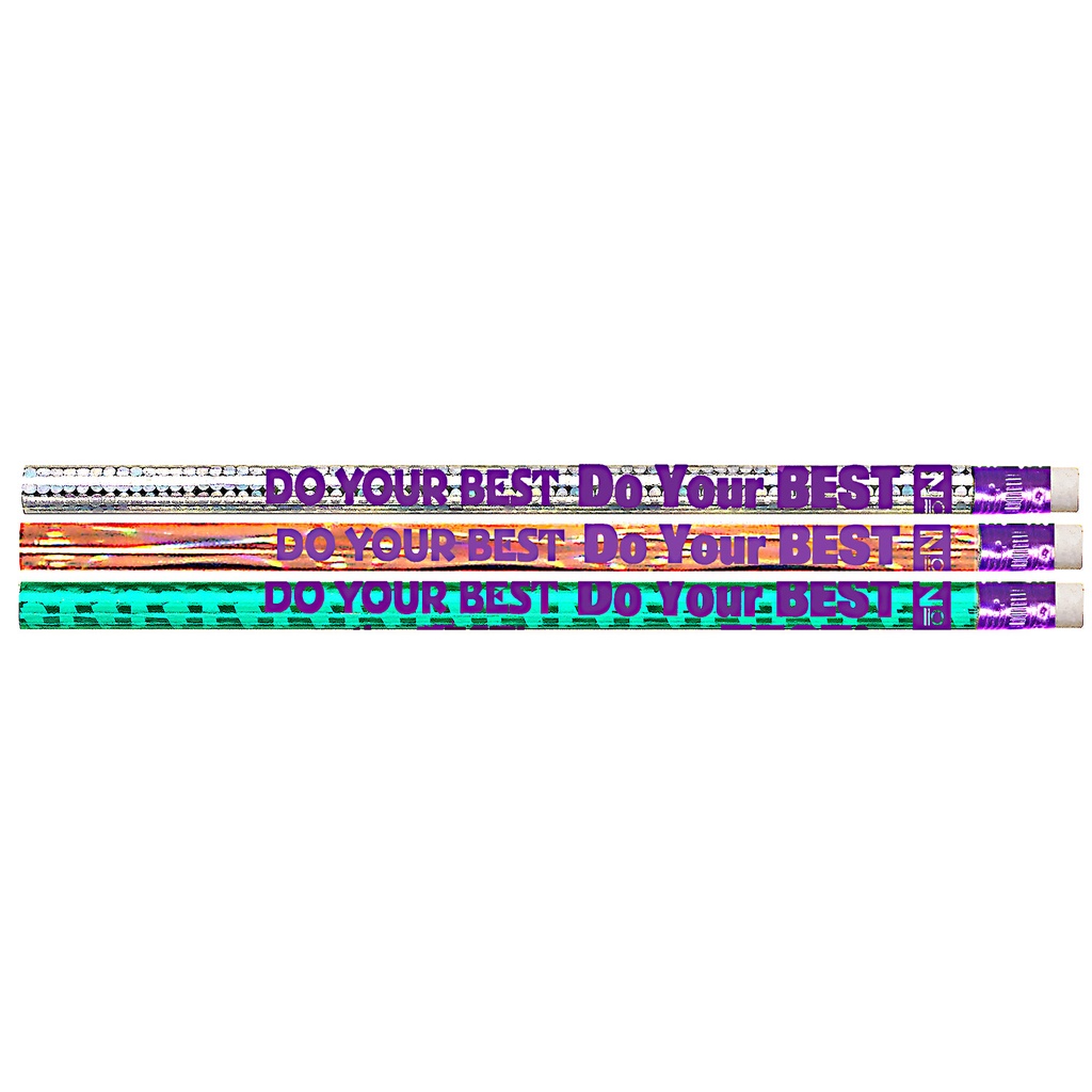 Do Your Best On The Test Motivational/Fun Pencils Pack of 12