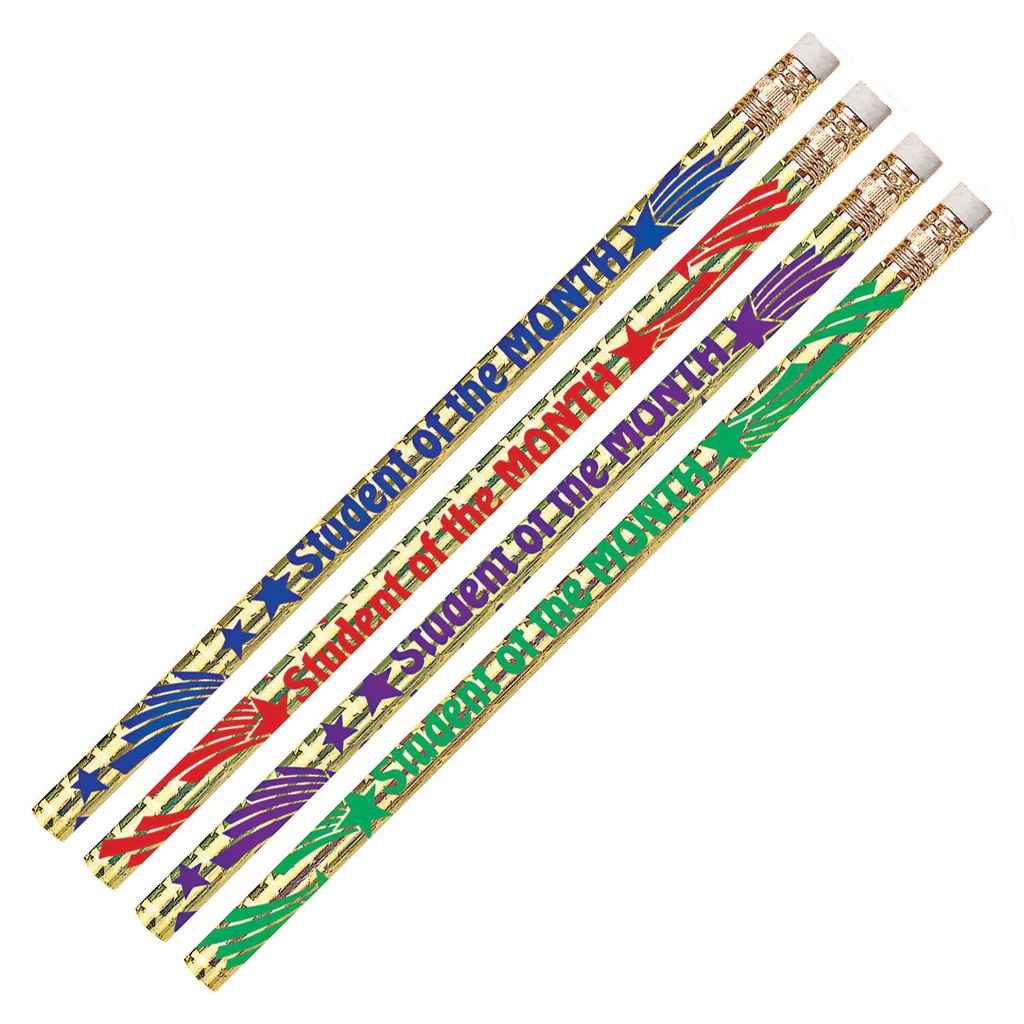 Student of the Month Motivational Pencil Pack of 12