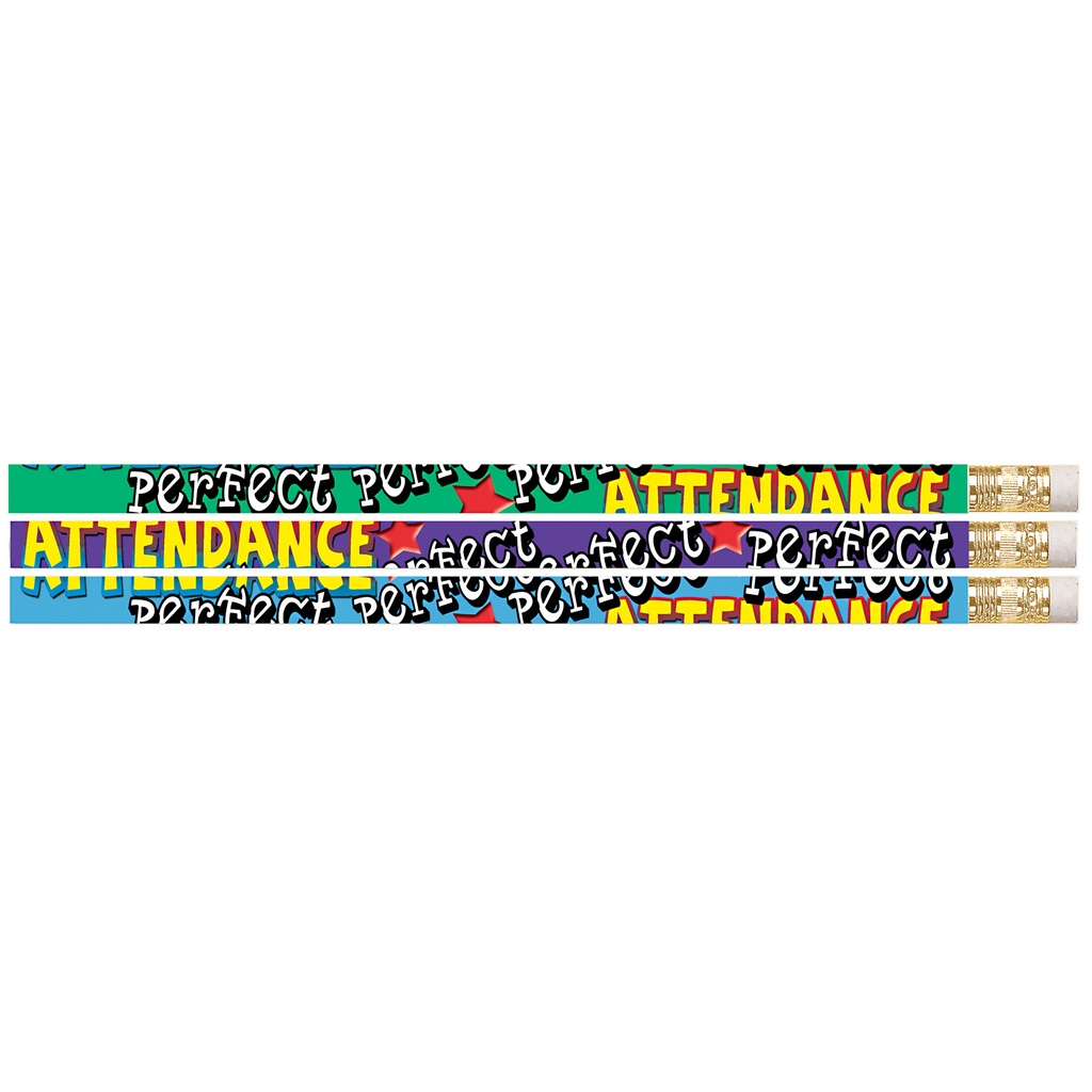 Perfect Attendance Motivational Pencil Pack of 12