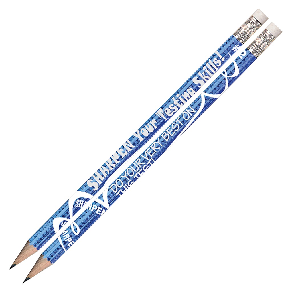 Sharpen Your Testing Skills Motivational Pencils Pack of 12