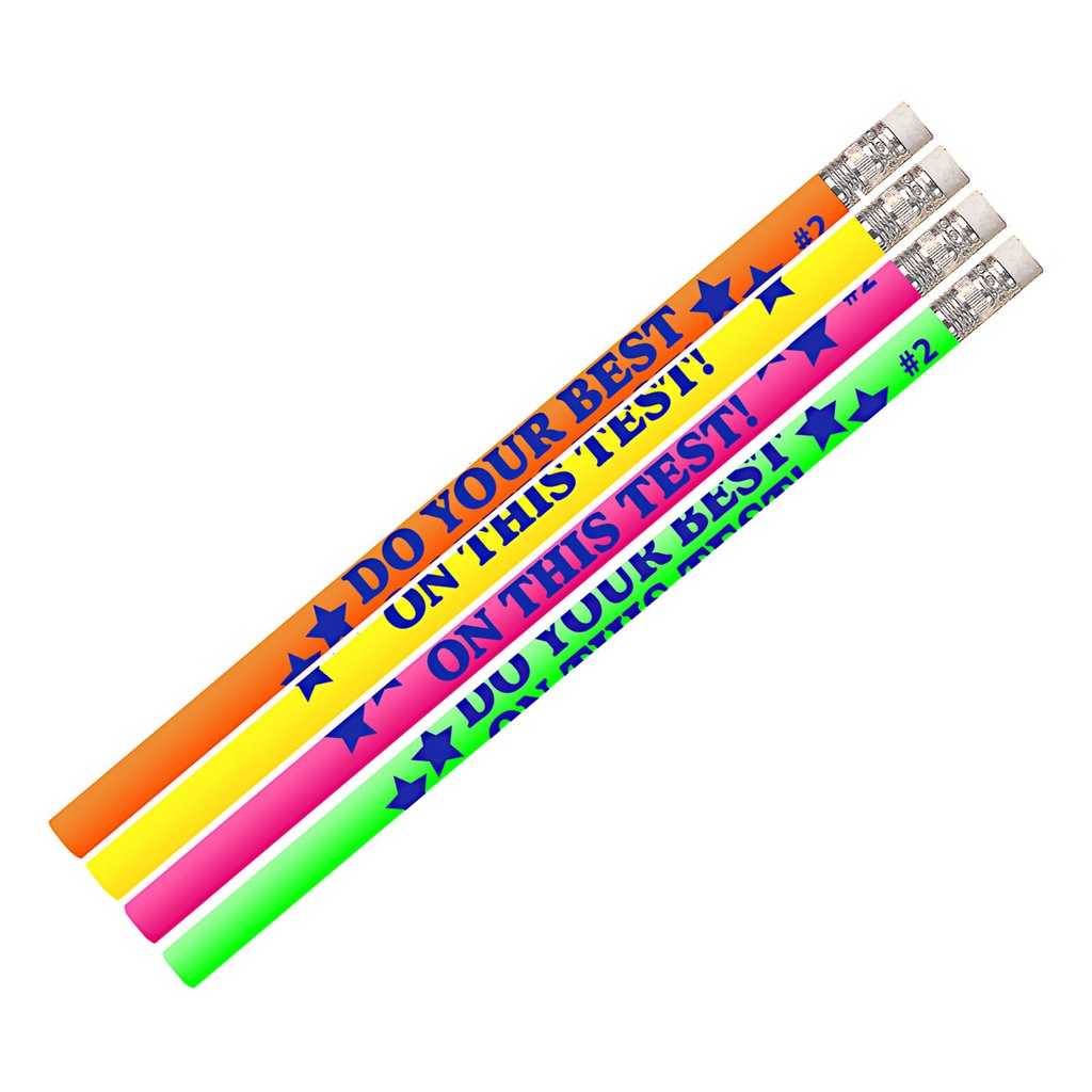 Do Your Best On The Test Motivational Pencils Pack of 12