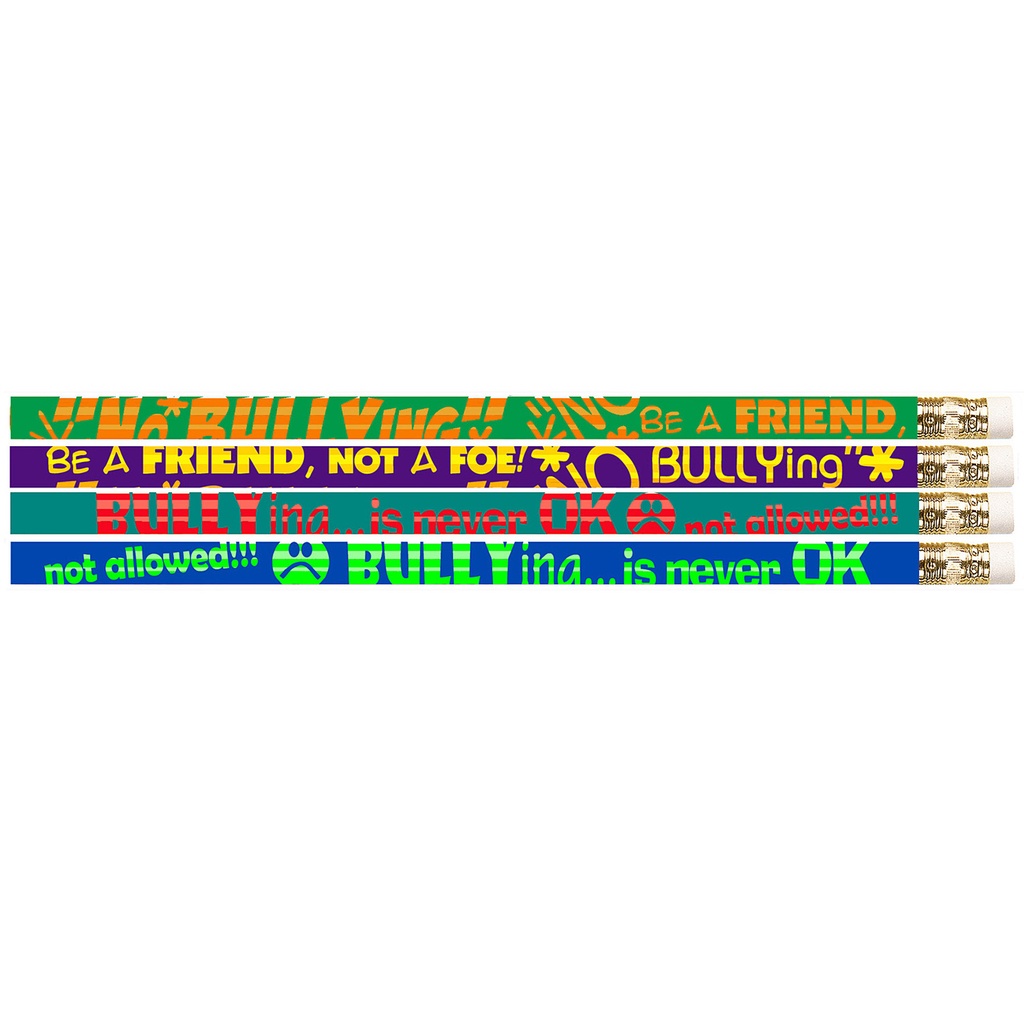 No Bullying Motivational Pencils Pack of 12