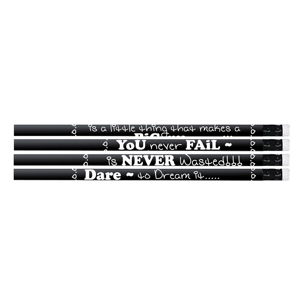 Chalkboard Talk Motivational Pencil Pack of 12