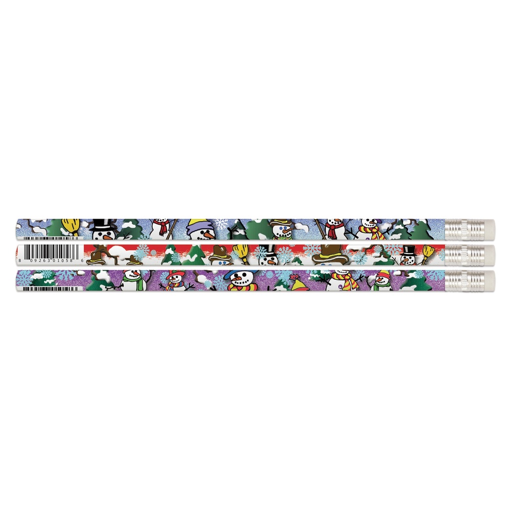 Assorted Snowbuddies Pencils Pack of 12