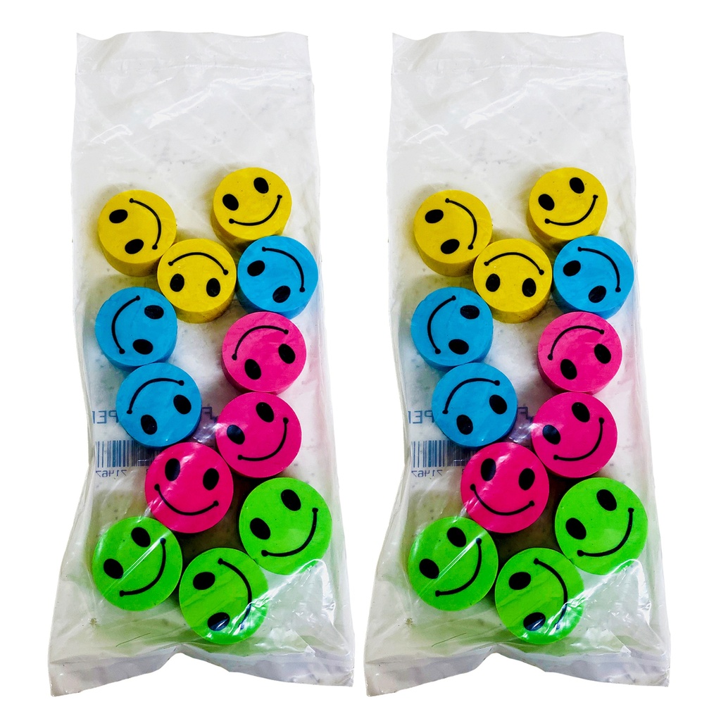 Happy Face Pencil Topper Erasers 144ct