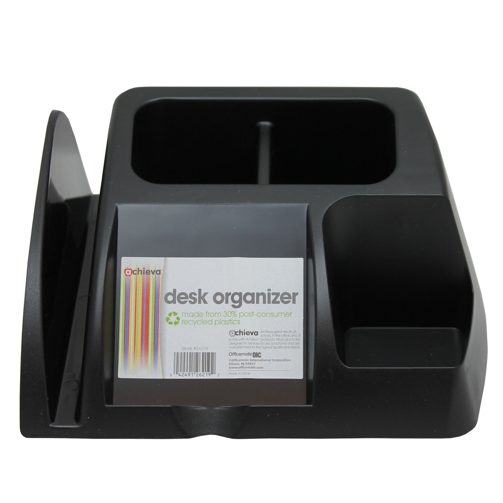 Black Achieva® Recycled Desk Organizer