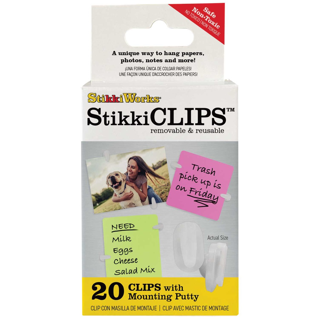 Stikki Clips with Mounting Putty