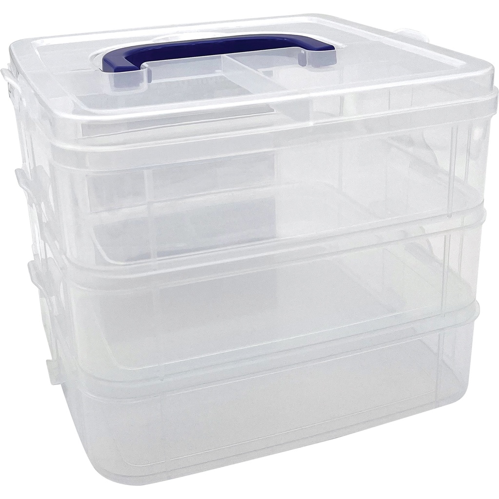 3 Tier Clear Stackable Storage Containers 