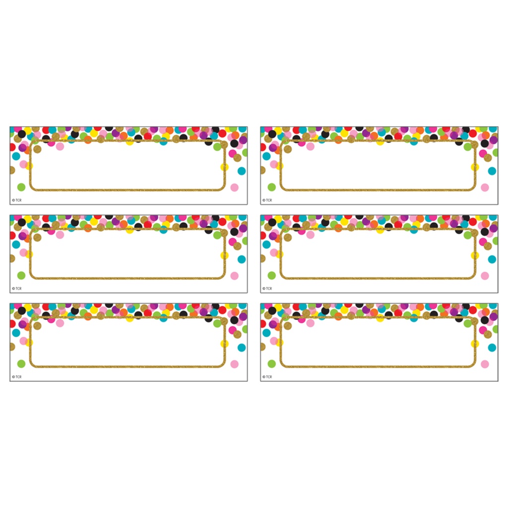 Confetti Labels Magnetic Accents