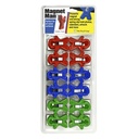 Assorted Magnet Man Magnetic Clips Pack of 12