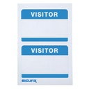 Blue Visitor Adhesive Badges Pack of 100