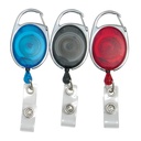 Red, Blue, Smoke Quick Clip Oval ID Badge Reel Pack of 3