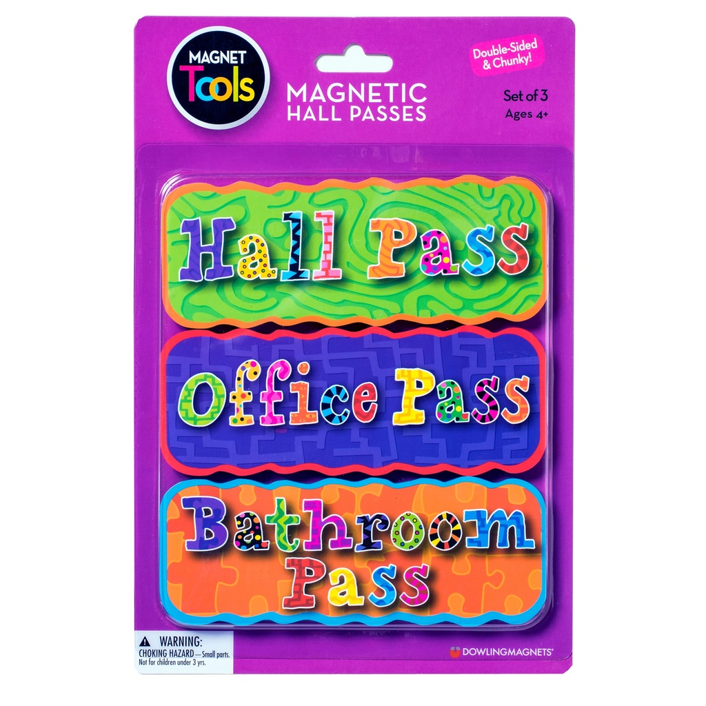 Magnetic Hall Passes Set of 3