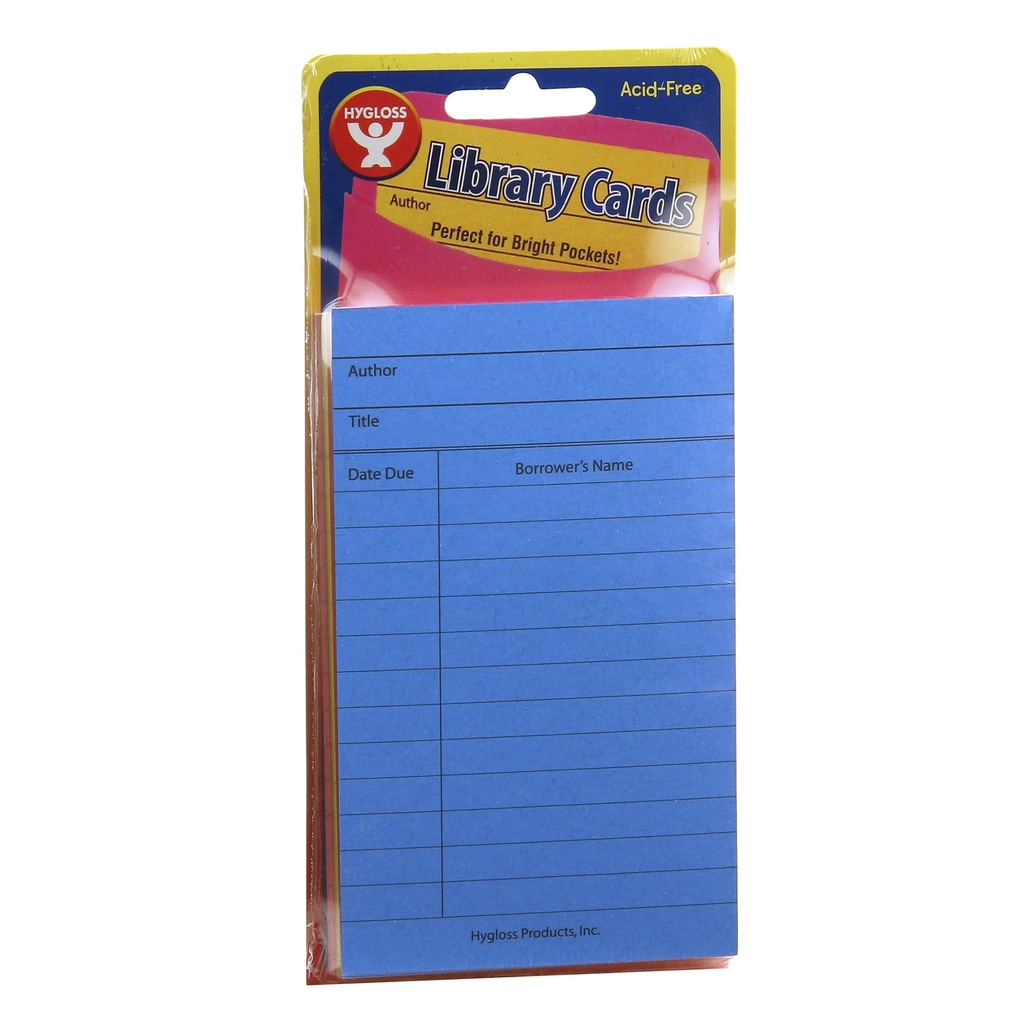 Assorted Library Cards Pack of 500