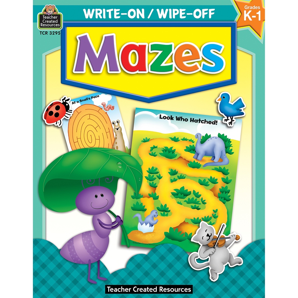 Mazes Write-On Wipe-Off Book Grade K-1