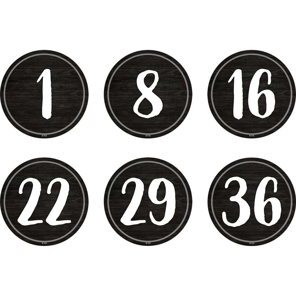 4" Spot On Floor Markers Modern Farmhouse Numbers 1-36