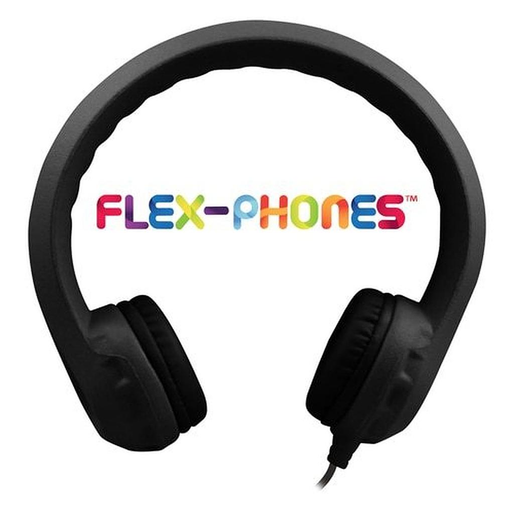 Flex-Phones™ Indestructible Foam Headphones Black