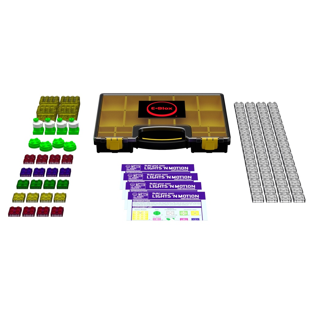 Circuit Blox™ Lights 'N Motion Geared Motor Multi-Student Class Set