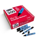 Show-me Box of 200 Fine Point Slim Barrel Dry Erase Pens in Black 