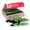 Show-me Class Pack of 35 Medium Tip Slim Barrel Dry Erase Markers in Black 